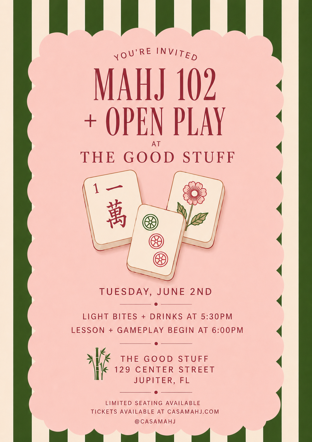 Casa Mahj Open Play at The Good Stuff - June 2nd