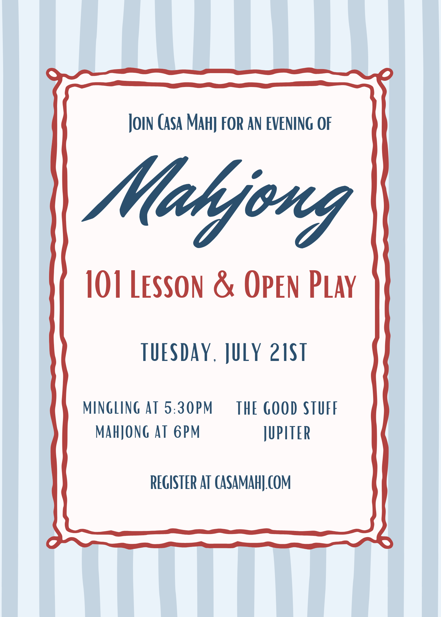 Casa Mahj Open Play at The Good Stuff - July 21st