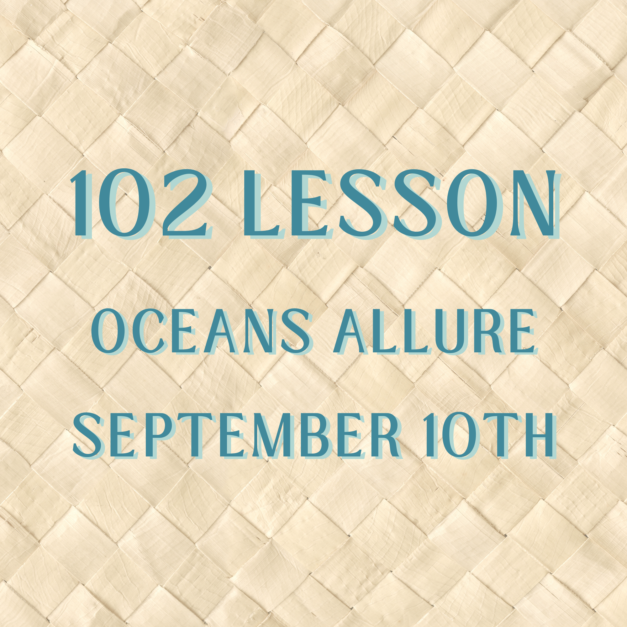 Casa Mahj 102 Lesson at Oceans' Allure - September 10th