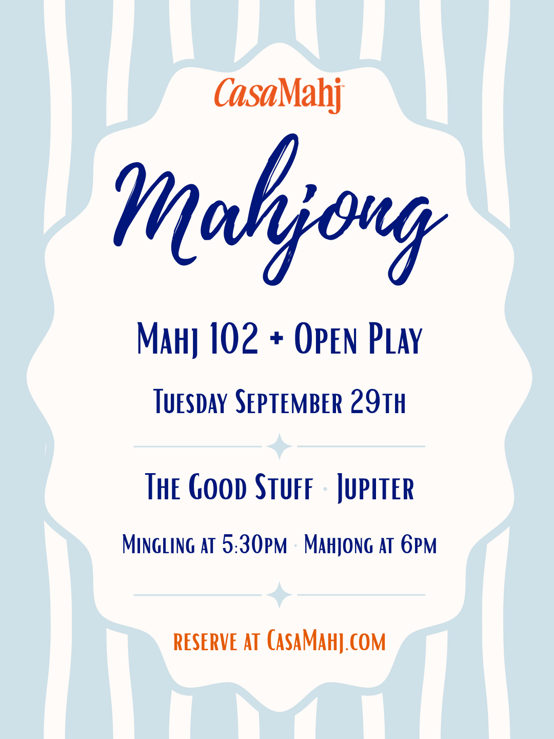 Casa Mahj 102 Lesson at The Good Stuff -September 29th