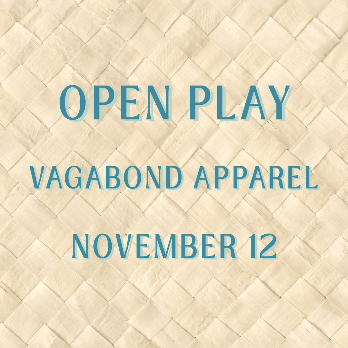 Casa Mahj Open Play at Vagabond Apparel - November 12th