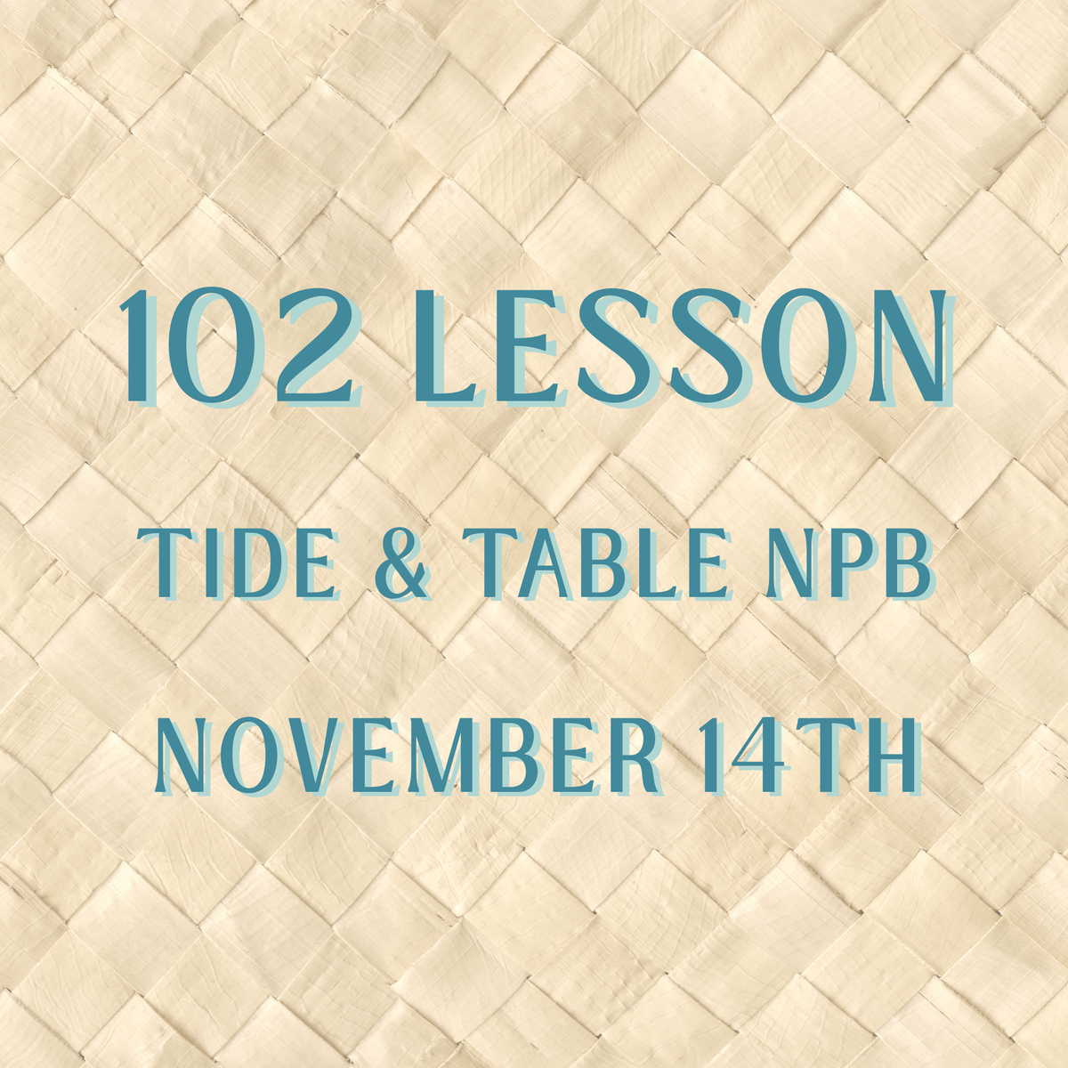 Casa Mahj 102 at Tide & Table - November 14th