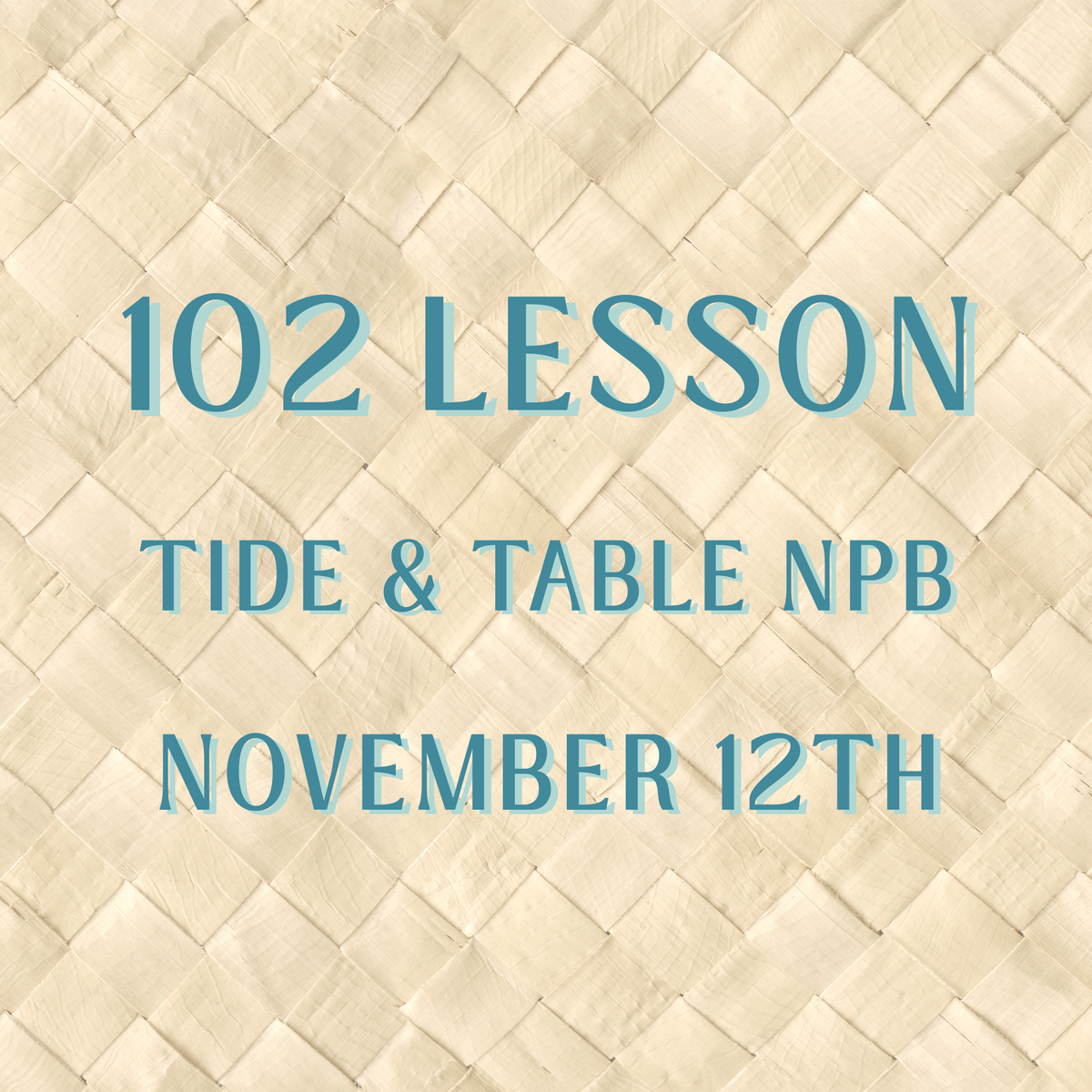 Casa Mahj 102 at Tide & Table - November 12th